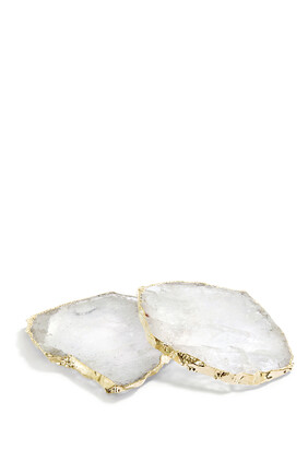 Kivita Coasters Crystal Gold, Set of 2